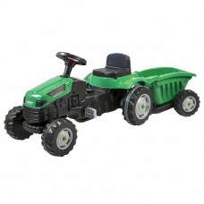 Трактор на педалях із причепом зелений Woopie 28286