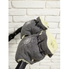 Перчатки-муфта на коляску Ok Style Сніжинка Льон